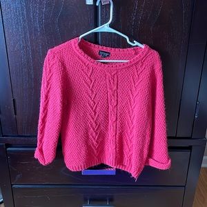 Topshop dark coral knit sweater